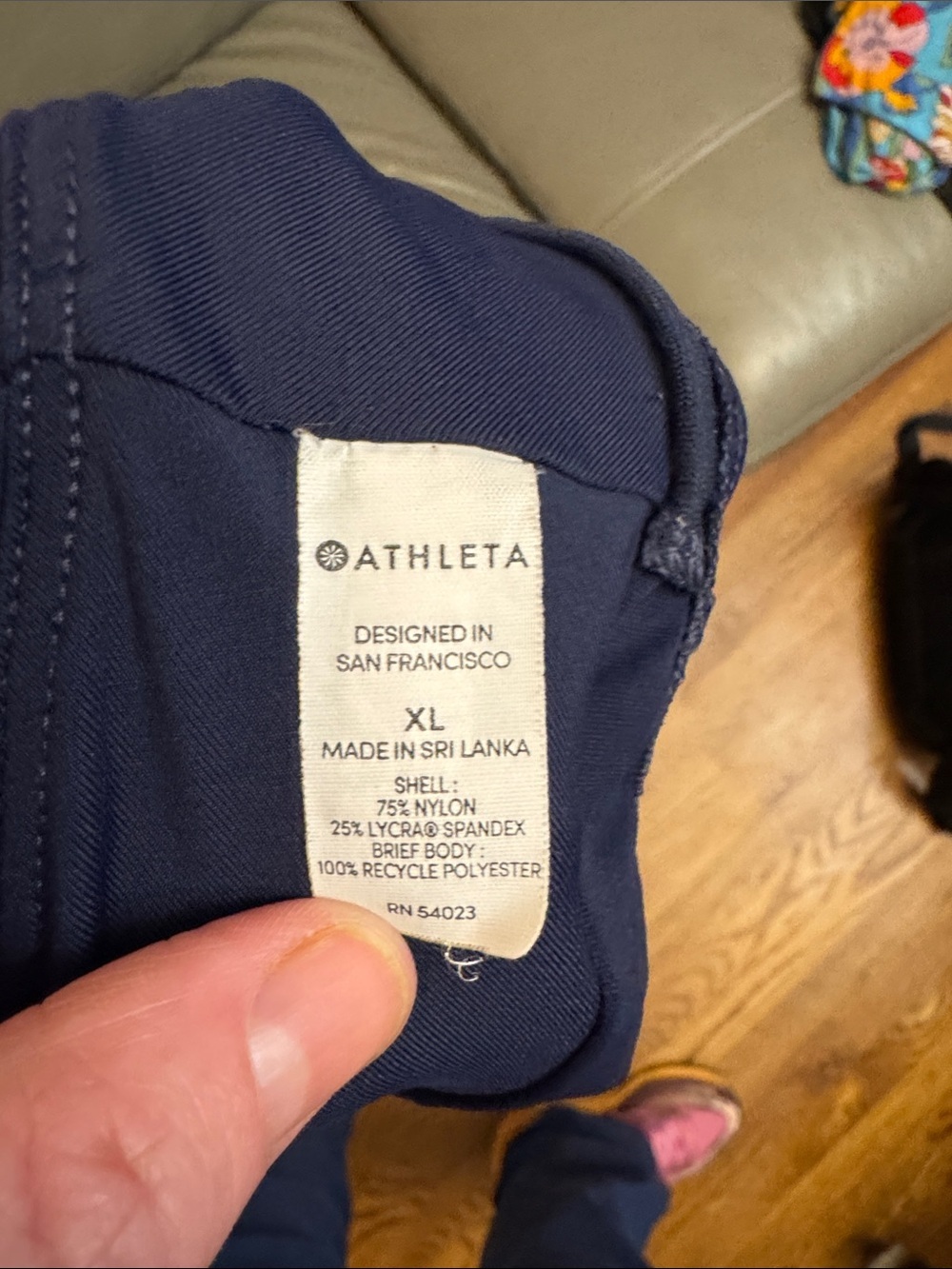 Athleta Navy Blue Swim Skirt size XL - Picture 3 of 7